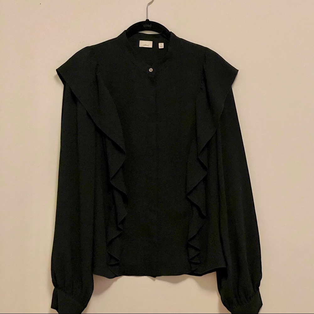 Aritzia Wilfred Black Buttoned Blouse - Picture 1 of 3
